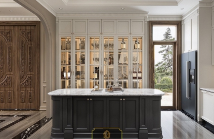 Bếp tân cổ điển - Villa Anh đông Q12